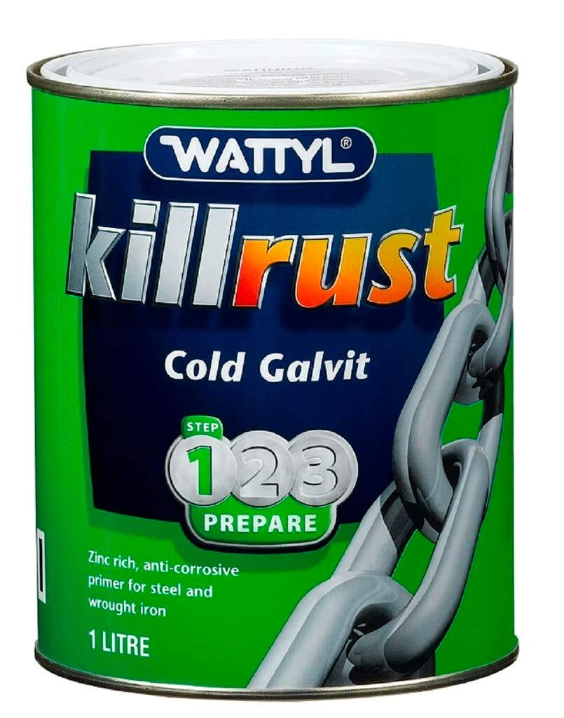 Wattyl Killrust Primer Cold Galvit 1L 3 Wattyl Killrust Primer Cold Galvit 1L