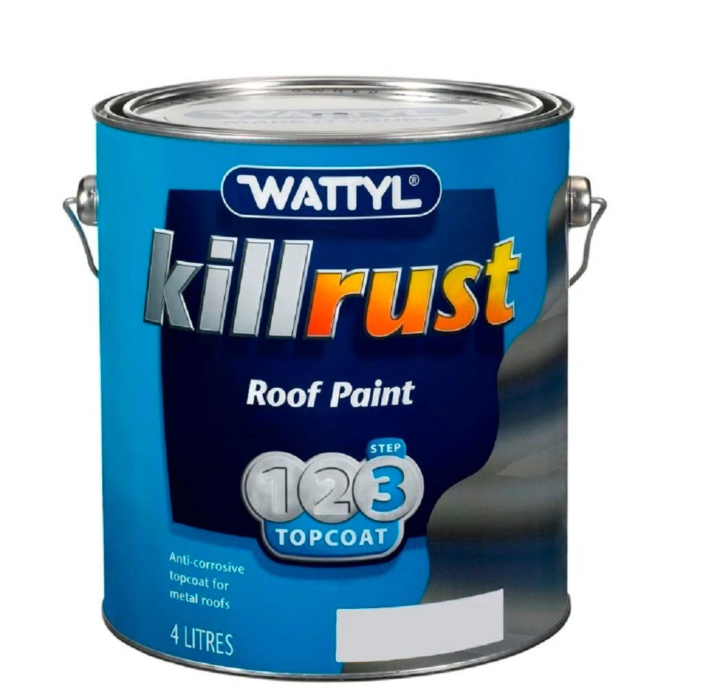 Wattyl Killrust Roof Paint Charcoal 4L 3 Wattyl Killrust Roof Paint Charcoal 4L