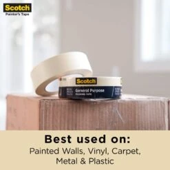 Scotch General Purpose Masking Tape 18mm X 55m -Wall Decoration Store 2093698 3 8