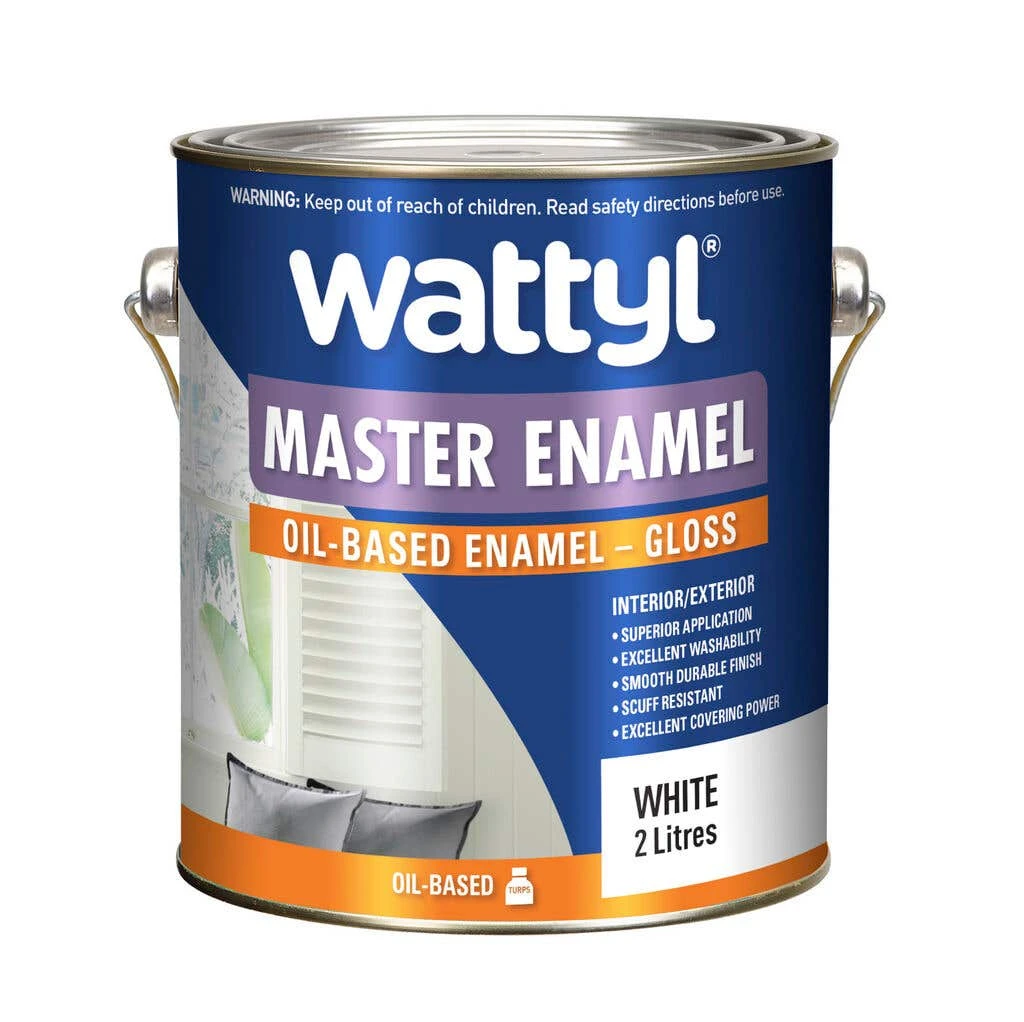 Wattyl Master Enamel Gloss White 2L 3 Wattyl Master Enamel Gloss White 2L