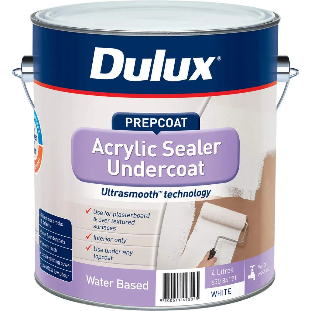 Dulux Acrylic Sealer Undercoat White 4L 3 Dulux Acrylic Sealer Undercoat White 4L