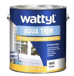 Wattyl Aqua Trim Water Based Enamel Satin White
