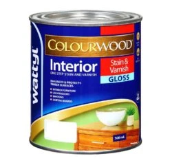 Wattyl Colourwood Stain & Varnish Gloss New Baltic Pine 500mL