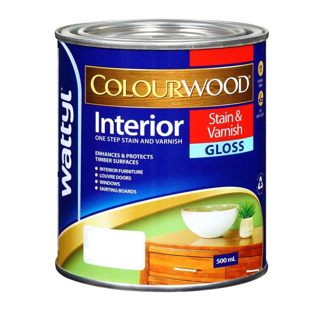 Wattyl Colourwood Stain & Varnish Gloss New Baltic Pine 500mL 3 Wattyl Colourwood Stain & Varnish Gloss New Baltic Pine 500mL