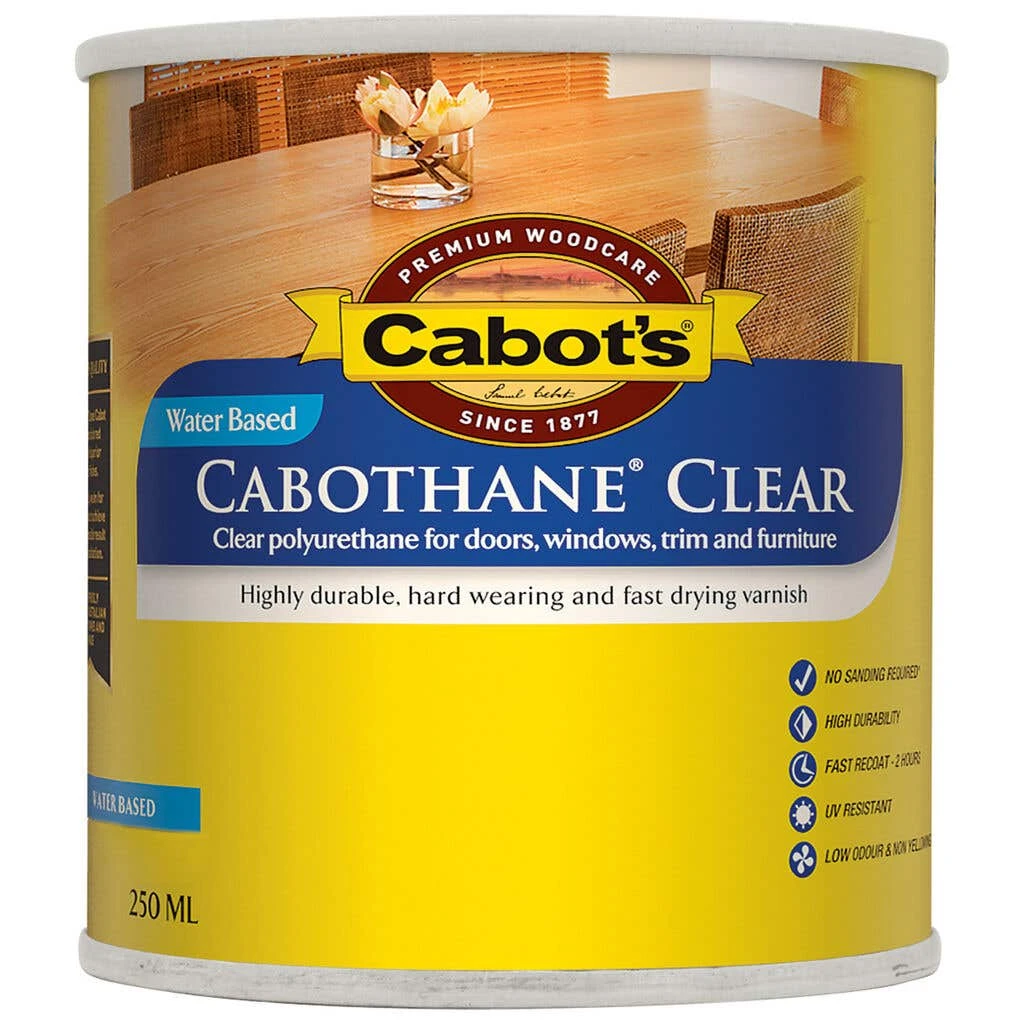 Cabot's Cabothane Clear Water Based Satin 250mL 3 Cabot's Cabothane Clear Water Based Satin 250mL