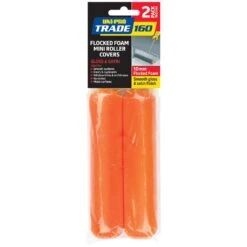Uni-Pro Trade Flocked Foam Roller Cover 160mm With 10mm Nap - 2 Pack