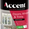 Accent Doors, Windows & Trims Water Based Semi Gloss White 1L 1 Accent Doors, Windows & Trims Water Based Semi Gloss White 1L -Wall Decoration Store 5330584 0 12