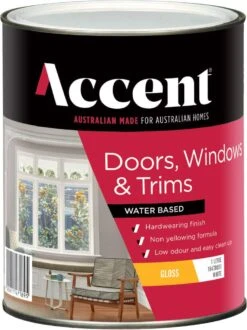 Accent Doors, Windows & Trims Water Based Gloss White 1L