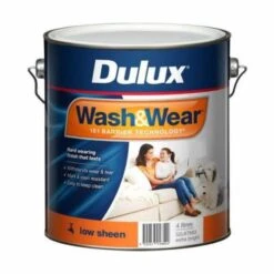 Dulux Wash & Wear Interior Low Sheen Extra Bright Base 4L