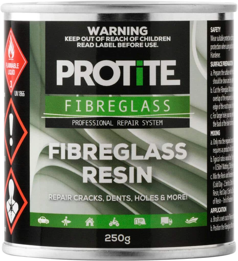 Protite Fibreglass Resin 250g 3 Protite Fibreglass Resin 250g