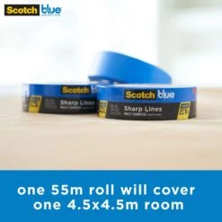 ScotchBlue Sharp Lines Multi-Surface Masking Tape 48mm X 55m -Wall Decoration Store 5557459 5 3