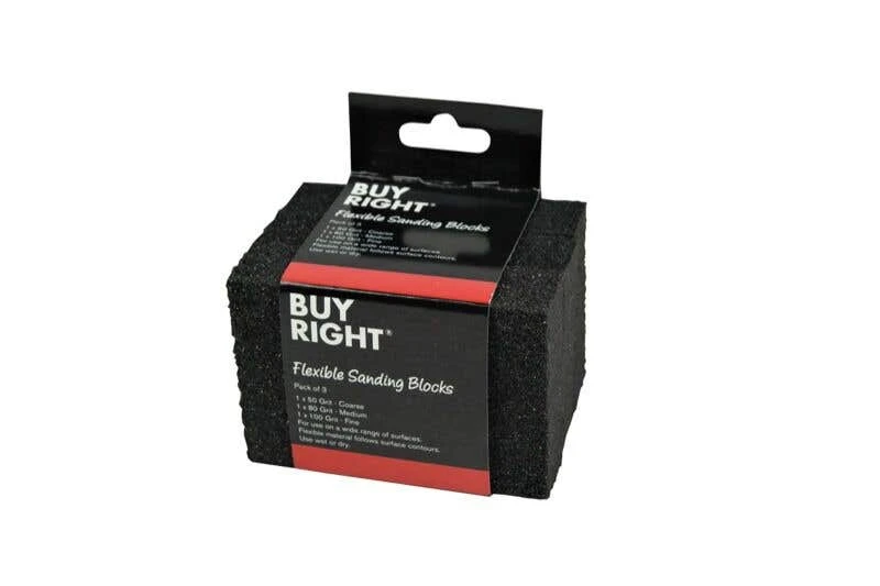 Buy Right Flexible Sanding Blocks - 3 Pack 4 Buy Right Flexible Sanding Blocks - 3 Pack - Image 2