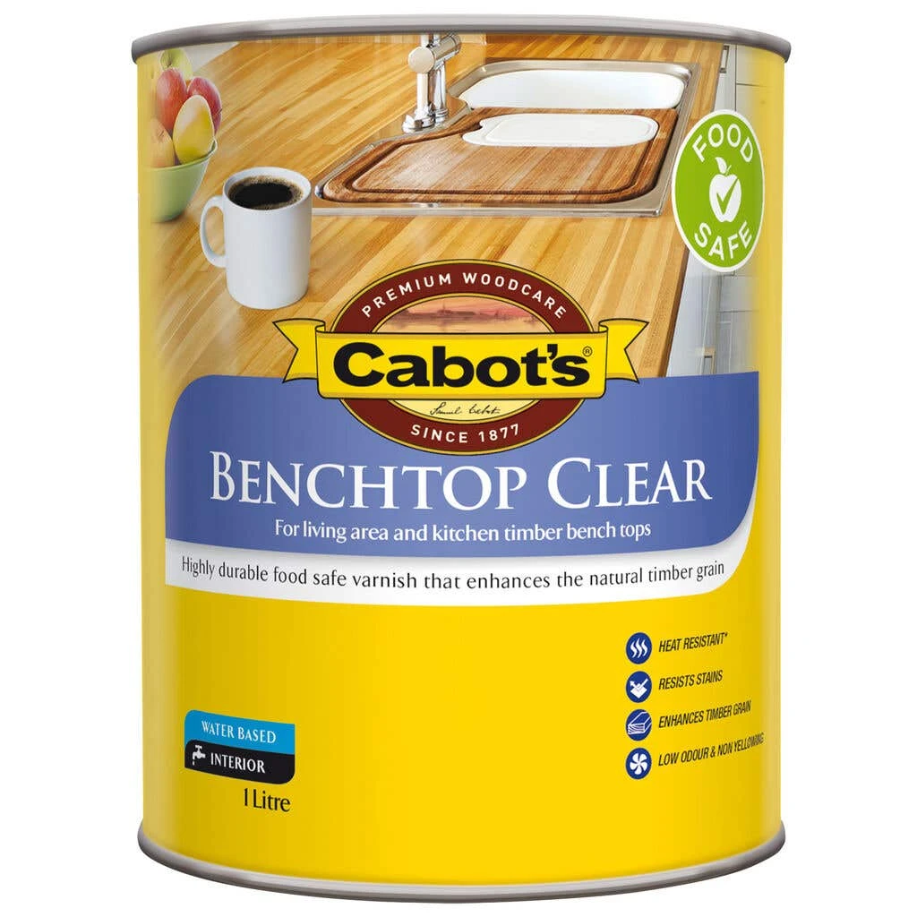 Cabot's Benchtop Clear Satin 1L 3 Cabot's Benchtop Clear Satin 1L