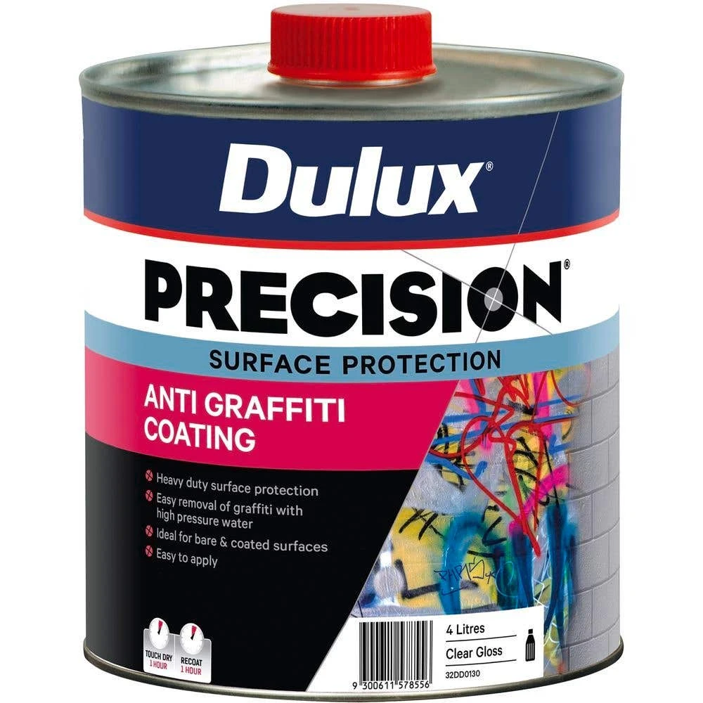 Dulux Precision Anti Graffiti Clear 4L 3 Dulux Precision Anti Graffiti Clear 4L
