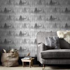 Superfresco Easy Wallpaper Highland Plank Grey 10m X 520mm -Wall Decoration Store 6172910 2 5