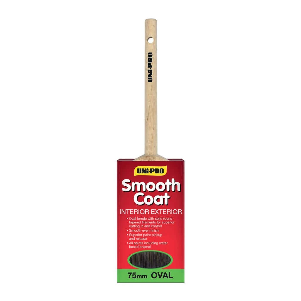 UNi-PRO Smooth Coat Interior & Exterior Brush Oval 75mm 3 UNi-PRO Smooth Coat Interior & Exterior Brush Oval 75mm