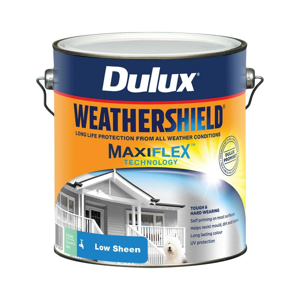 Dulux Weathershield Exterior Low Sheen Deep 4L 3 Dulux Weathershield Exterior Low Sheen Deep 4L
