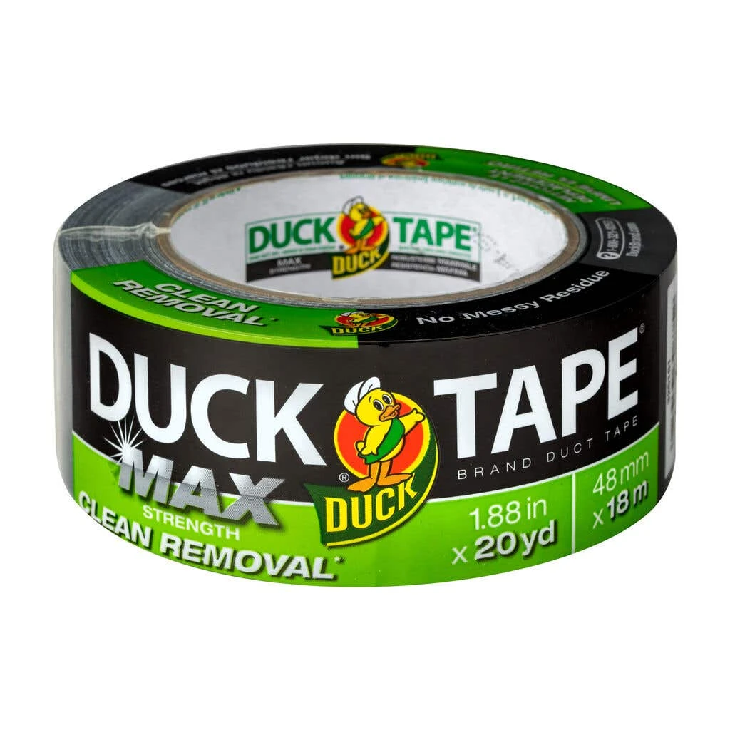Duck Max Strength Duct Tape Clean Removal Silver 48mm X 18.2m 3 Duck Max Strength Duct Tape Clean Removal Silver 48mm X 18.2m