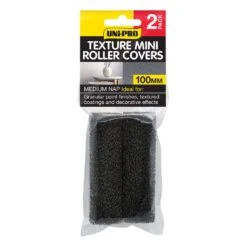 Uni-Pro Texture Mini Roller Covers Black Foam 100mm