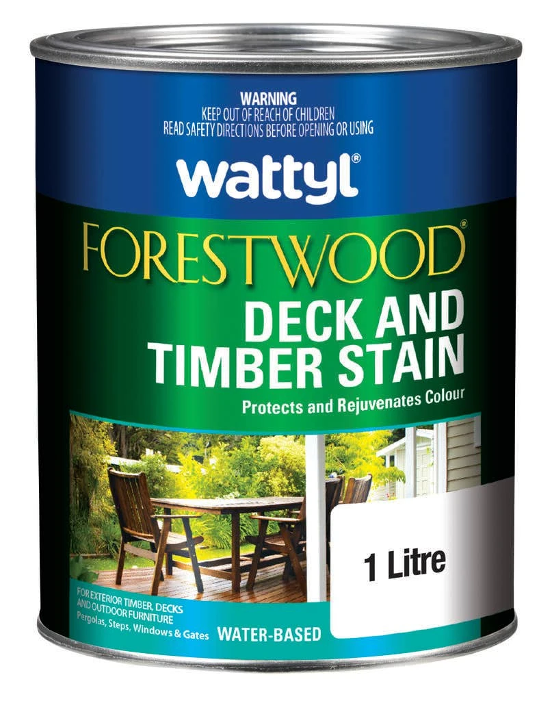 Wattyl Forestwood WB Deck & Timber Stain Charcoal 1L 3 Wattyl Forestwood WB Deck & Timber Stain Charcoal 1L