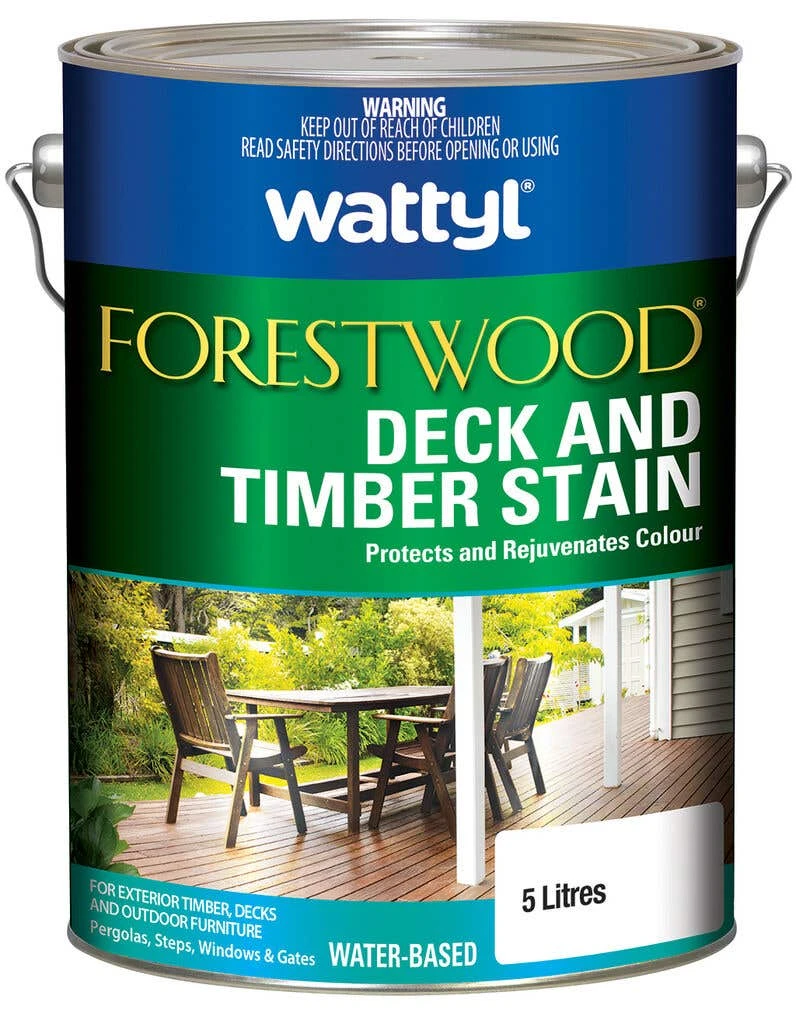 Wattyl Forestwood WB Deck & Timber Stain Mission Brown 5L 3 Wattyl Forestwood WB Deck & Timber Stain Mission Brown 5L