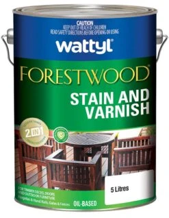 Wattyl Forestwood Stain & Varnish Satin Redwood 5L