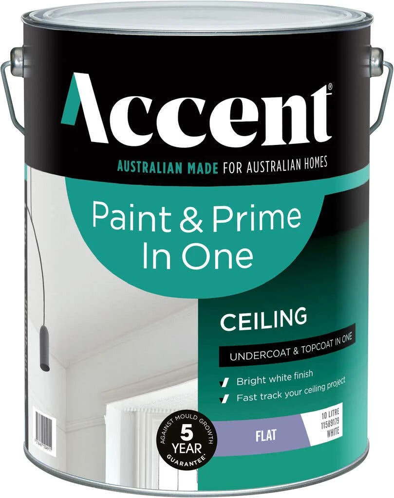 Accent Paint & Prime In One Ceiling White 10L