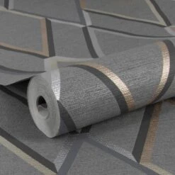 Easy Décor Wallpaper Geometric Metallic 520mm