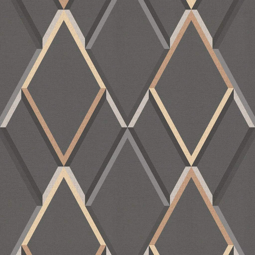 Easy Décor Wallpaper Geometric Metallic 520mm 4 Easy Décor Wallpaper Geometric Metallic 520mm - Image 2