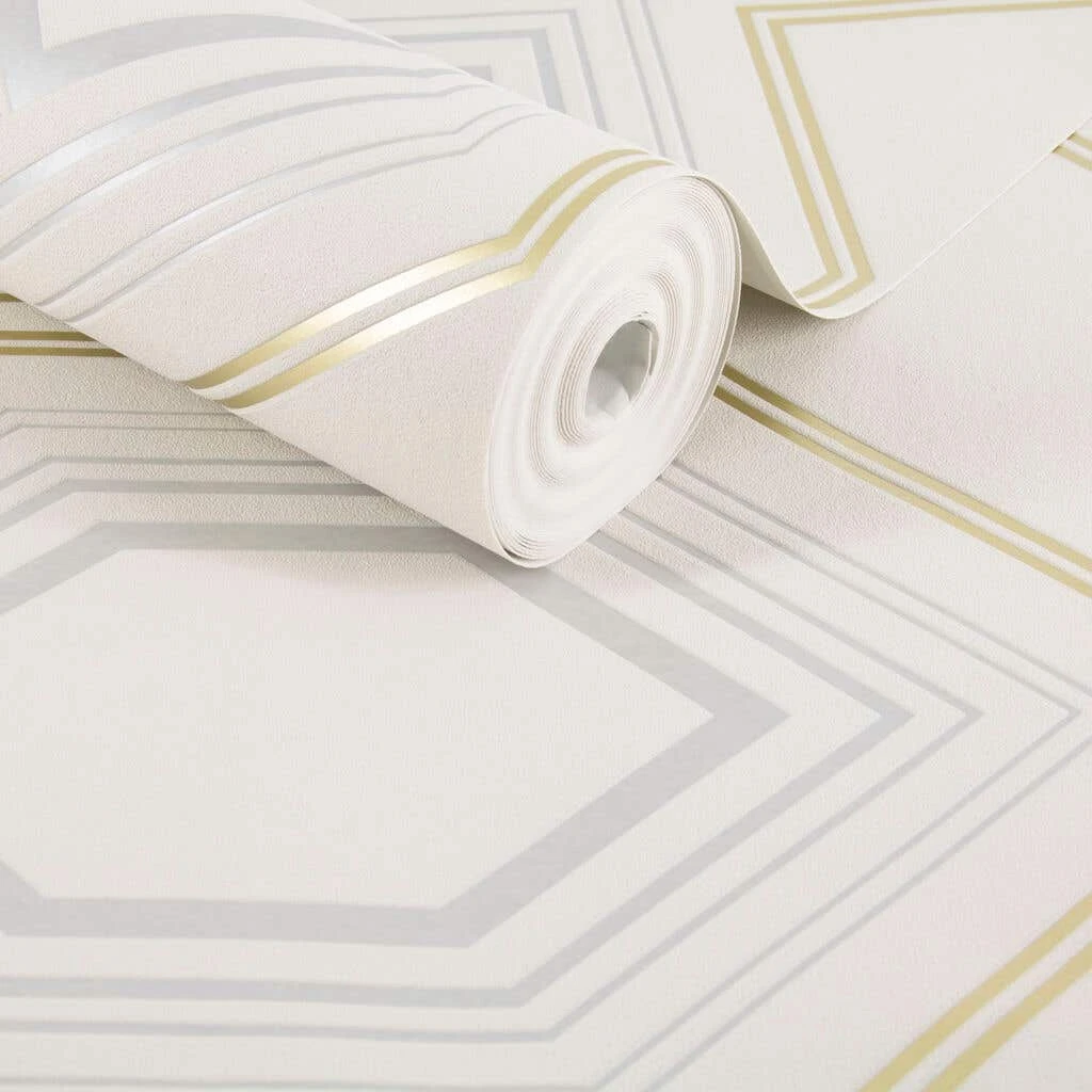 Easy Décor Wallpaper Art Deco Chic Ivory 520mm 5 Easy Décor Wallpaper Art Deco Chic Ivory 520mm - Image 3