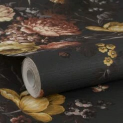 Easy Décor Wallpaper Bouquet Black 520mm