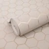 Easy Décor Wallpaper Hexagon Taupe 520mm -Wall Decoration Store 6953616 0