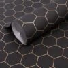 Easy Décor Wallpaper Hexagon Black 520mm -Wall Decoration Store 6953624 0