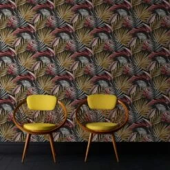 Easy Décor Wallpaper Flow Black Red Brown 520mm -Wall Decoration Store 6953657 2 1