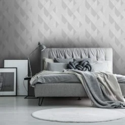Easy Décor Wallpaper Scandi Lines Silver Grey 520mm -Wall Decoration Store 6953830 2 1