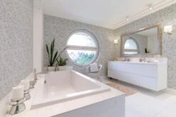 Contour Wallpaper Marble Chevron Tile White 520mm -Wall Decoration Store 6953863 3