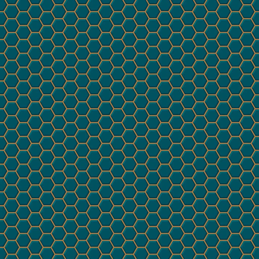 Contour Wallpaper Hexagon Lattice Teal 520mm 4 Contour Wallpaper Hexagon Lattice Teal 520mm - Image 2