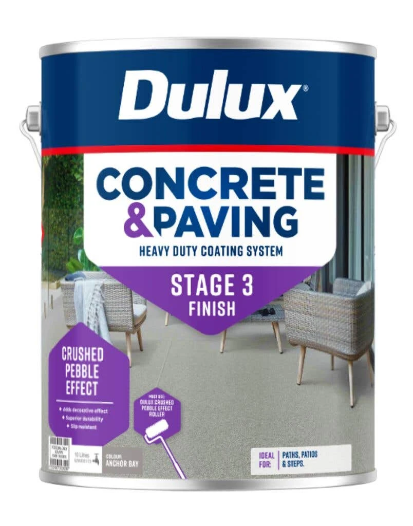 Dulux Concrete & Paving Crushed Pebble Effect Anchor Bay 10L 3 Dulux Concrete & Paving Crushed Pebble Effect Anchor Bay 10L