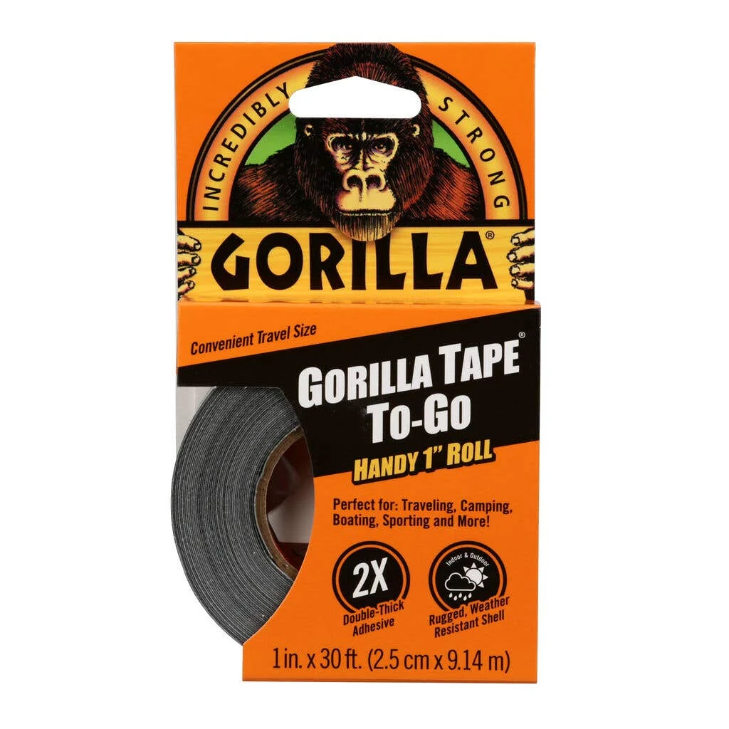 Gorilla Tape To Go Black 25mm X 9m 3 Gorilla Tape To Go Black 25mm X 9m