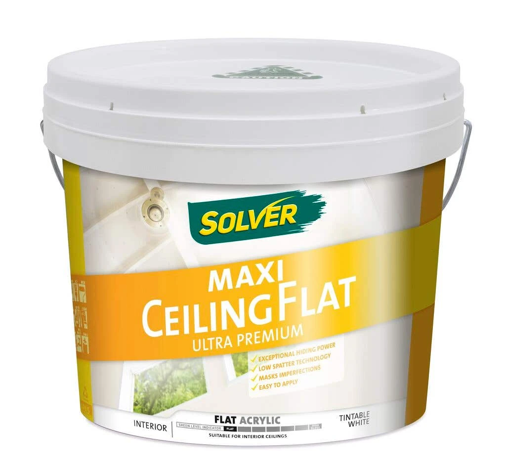 Wattyl Solver Maxi Ceiling Flat Tintable White 15L 3 Wattyl Solver Maxi Ceiling Flat Tintable White 15L